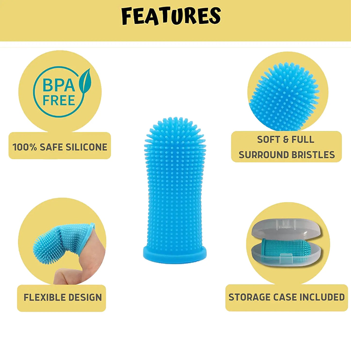Doigt simple brosse à dent pour animaux de compagnie - Museauxxxl
