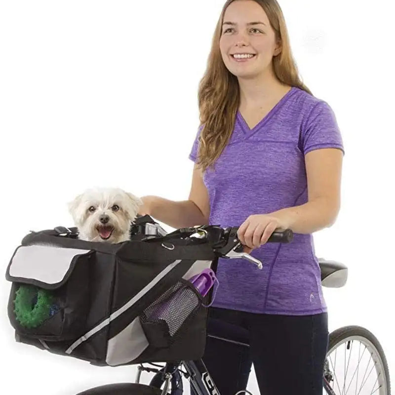 Panier de transport à vélo pour chiot, petit chien ou chat - Museauxxxl