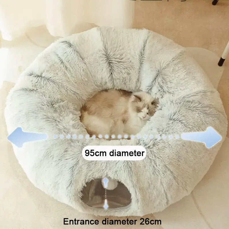 Couchage donut 2 en 1 pour Chats - Museauxxxl