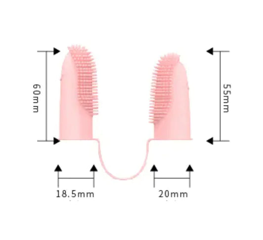 Double doigt brosse à dent pour animal de compagnie - Museauxxxl
