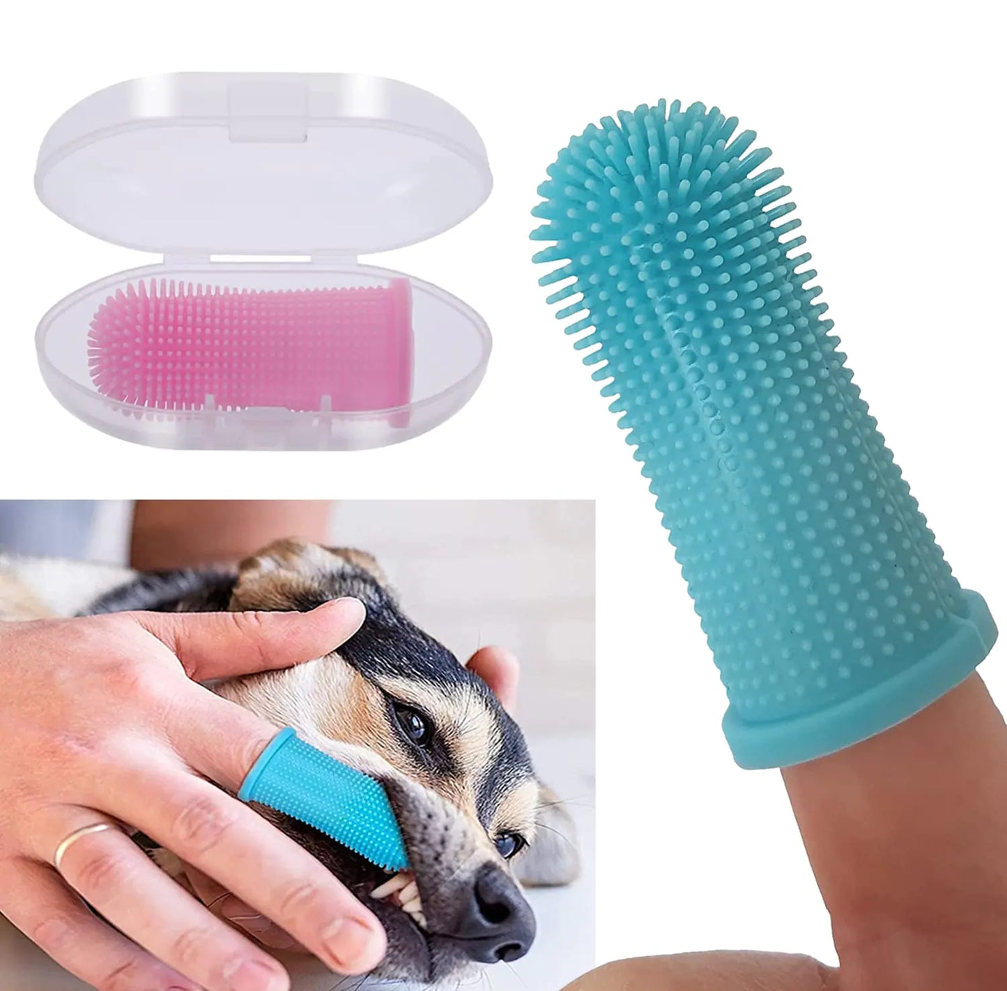 Doigt simple brosse à dent pour animaux de compagnie - Museauxxxl