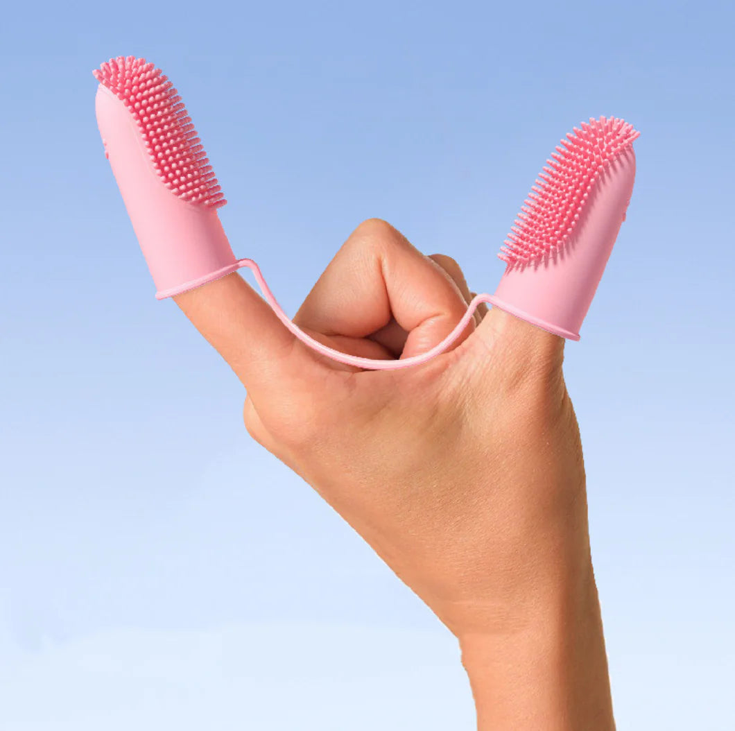 Double doigt brosse à dent pour animal de compagnie - Museauxxxl